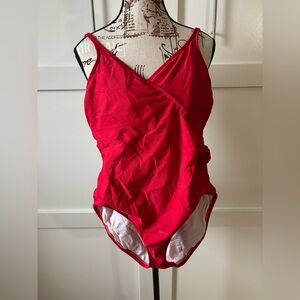 Oscar de la Renta red vintage bathing suit